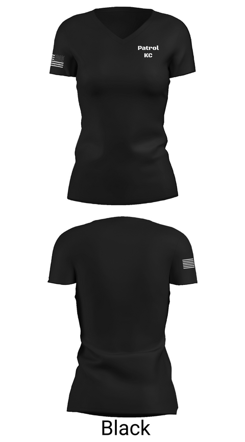 Womens Short Sleeve Vneck Shirt, Patrol KC, , Teamtime, Team time, sublimation, custom sports apparel, team uniforms, spirit wear, spiritwear, sports uniforms, custom shirts, team store, custom team store, fundraiser sports, apparel fundraiser