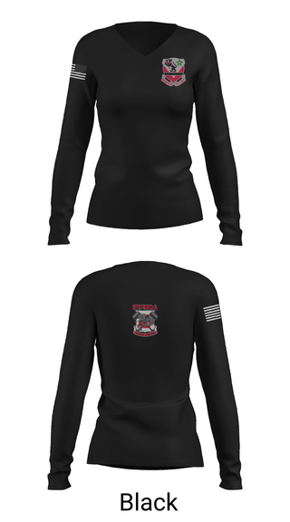 Womens Long Sleeve Vneck Shirt, 16th BEB 571st Company, , Teamtime, Team time, sublimation, custom sports apparel, team uniforms, spirit wear, spiritwear, sports uniforms, custom shirts, team store, custom team store, fundraiser sports, apparel fundraiser