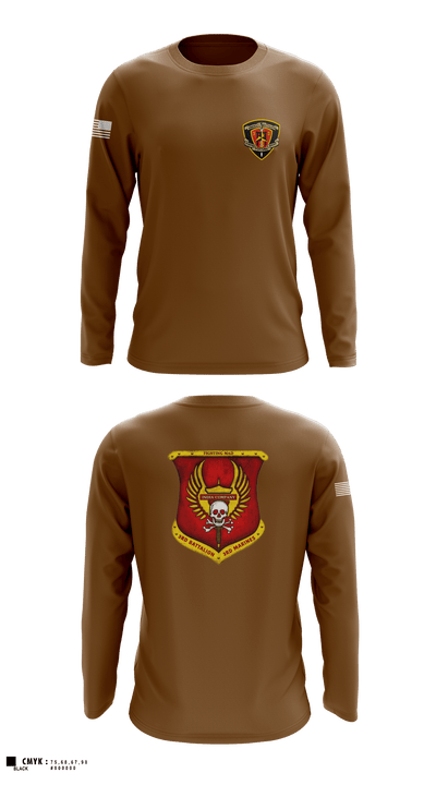 3rd Battalion 3rd Marines India Co. 18315105 Long Sleeve Performance Shirt 1
