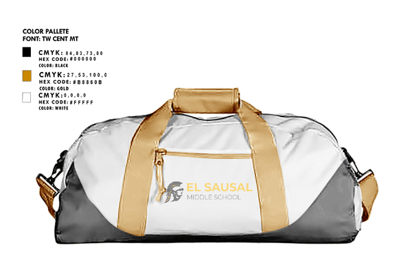 Duffle Bag, El Sausal Middle School, Spirit Store, Teamtime, Team time, sublimation, custom sports apparel, team uniforms, spirit wear, spiritwear, sports uniforms, custom shirts, team store, custom team store, fundraiser sports, apparel fundraiser