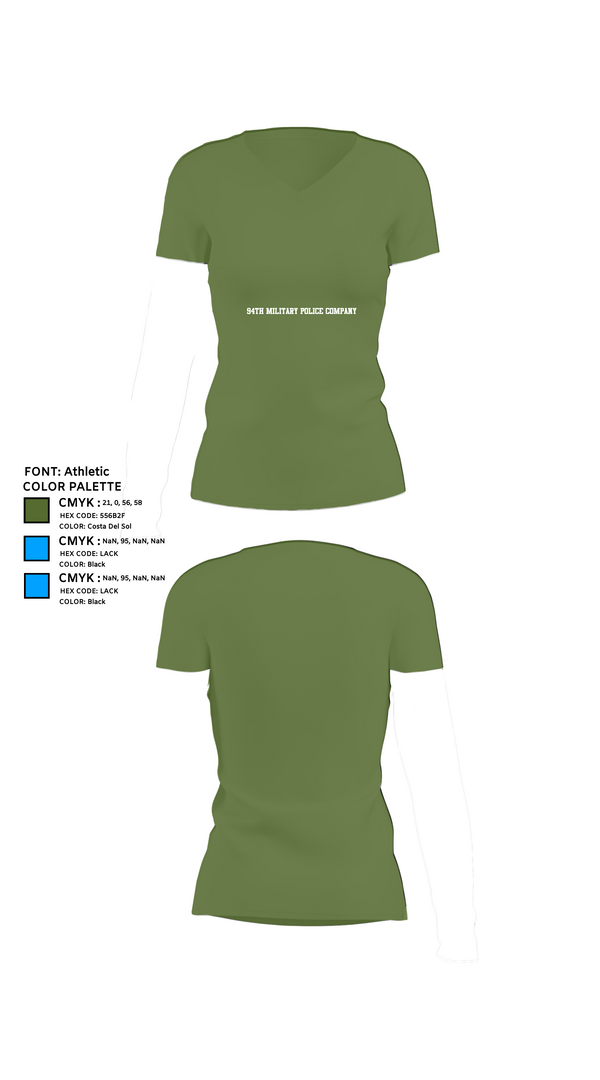Womens Short Sleeve Vneck Shirt, 94th Military Police Company, , Teamtime, Team time, sublimation, custom sports apparel, team uniforms, spirit wear, spiritwear, sports uniforms, custom shirts, team store, custom team store, fundraiser sports, apparel fundraiser