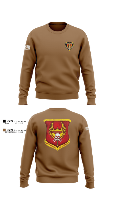 3rd Battalion 3rd Marines India Co. 18315105 Crew Neck Sweatshirt - 1
