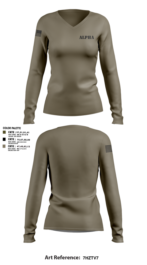 Womens Long Sleeve Vneck Shirt, Alpha, , Teamtime, Team time, sublimation, custom sports apparel, team uniforms, spirit wear, spiritwear, sports uniforms, custom shirts, team store, custom team store, fundraiser sports, apparel fundraiser