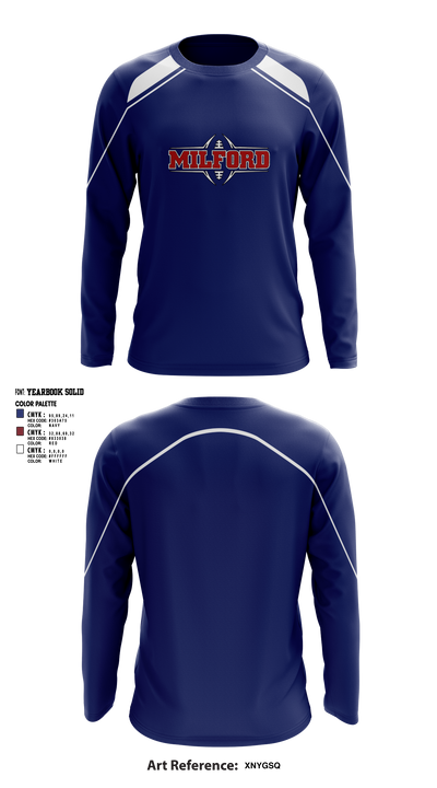 Milford Eagles Pop Warner Football and Cheer 85500081 Long Sleeve Performance Shirt 3 (3)