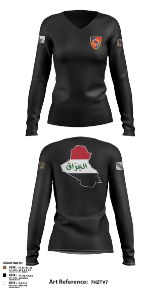 Womens Long Sleeve Vneck Shirt, 617th MP DET, , Teamtime, Team time, sublimation, custom sports apparel, team uniforms, spirit wear, spiritwear, sports uniforms, custom shirts, team store, custom team store, fundraiser sports, apparel fundraiser