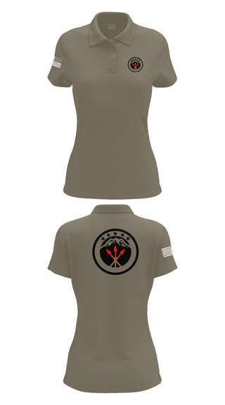 Womens Short Sleeve Performance Polo, 593rd esc, , Teamtime, Team time, sublimation, custom sports apparel, team uniforms, spirit wear, spiritwear, sports uniforms, custom shirts, team store, custom team store, fundraiser sports, apparel fundraiser