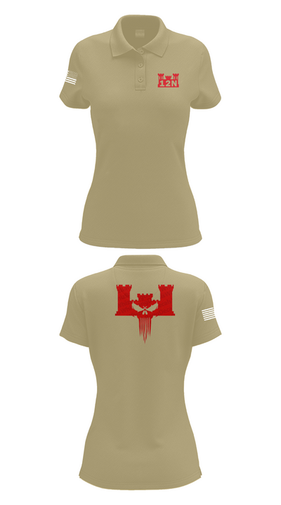 A co 578th BEB 4198260 Women's Short Sleeve Performance Polo  - 90