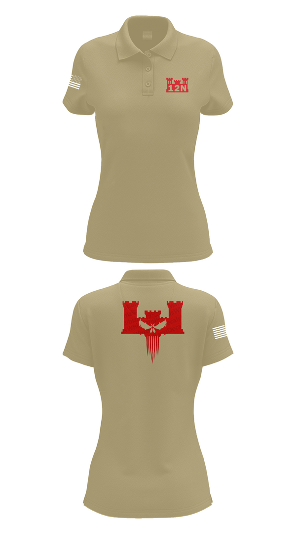 Womens Short Sleeve Performance Polo, A co 578th BEB, , Teamtime, Team time, sublimation, custom sports apparel, team uniforms, spirit wear, spiritwear, sports uniforms, custom shirts, team store, custom team store, fundraiser sports, apparel fundraiser