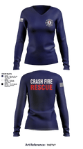 ISA Air base Fire Dept. 19172110 Women's Long Sleeve V-neck Shirt - 61