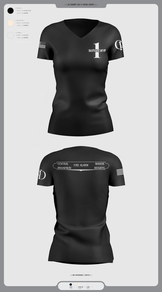 Womens Short Sleeve Vneck Shirt, Battalion 1, , Teamtime, Team time, sublimation, custom sports apparel, team uniforms, spirit wear, spiritwear, sports uniforms, custom shirts, team store, custom team store, fundraiser sports, apparel fundraiser