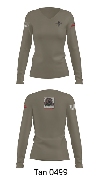 Womens Long Sleeve Vneck Shirt, 1106th TASMG, , Teamtime, Team time, sublimation, custom sports apparel, team uniforms, spirit wear, spiritwear, sports uniforms, custom shirts, team store, custom team store, fundraiser sports, apparel fundraiser