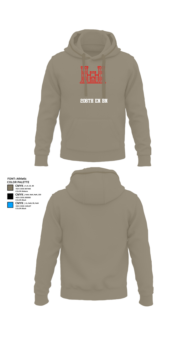Hoodie, 206th EN BN, , Teamtime, Team time, sublimation, custom sports apparel, team uniforms, spirit wear, spiritwear, sports uniforms, custom shirts, team store, custom team store, fundraiser sports, apparel fundraiser