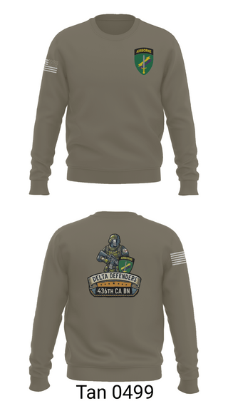 Crew Neck Sweatshirt, D Co 436th CA BN, , Teamtime, Team time, sublimation, custom sports apparel, team uniforms, spirit wear, spiritwear, sports uniforms, custom shirts, team store, custom team store, fundraiser sports, apparel fundraiser