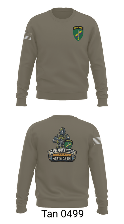 D Co 436th CA BN 62553628 Crew Neck Sweatshirt - 65