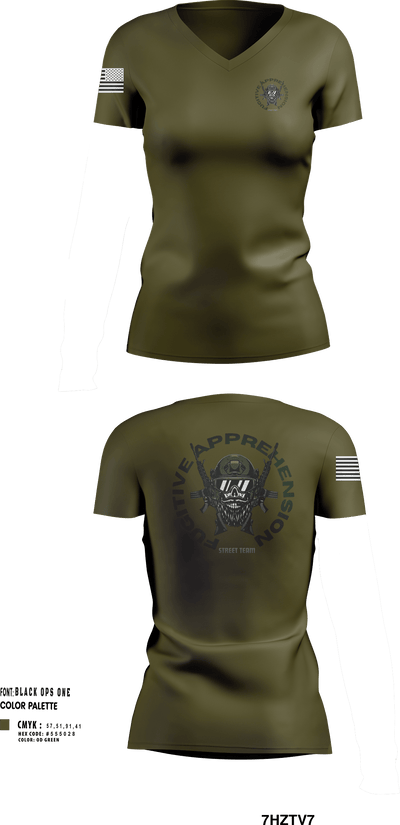 Fugitive apprehension street team 28615721 Women's Short Sleeve V-neck Shirt - 251
