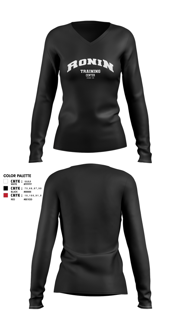 Womens Long Sleeve Vneck Shirt, Ronin TC, , Teamtime, Team time, sublimation, custom sports apparel, team uniforms, spirit wear, spiritwear, sports uniforms, custom shirts, team store, custom team store, fundraiser sports, apparel fundraiser