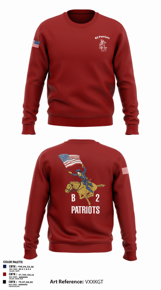 Crew Neck Sweatshirt, B2 Patriots sports, Army, Teamtime, Team time, sublimation, custom sports apparel, team uniforms, spirit wear, spiritwear, sports uniforms, custom shirts, team store, custom team store, fundraiser sports, apparel fundraiser