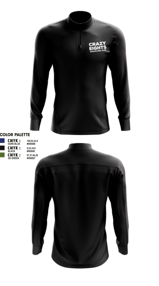 Quarter Zip Jacket, Crazy Eights Grappling Club, Wrestling, Teamtime, Team time, sublimation, custom sports apparel, team uniforms, spirit wear, spiritwear, sports uniforms, custom shirts, team store, custom team store, fundraiser sports, apparel fundraiser