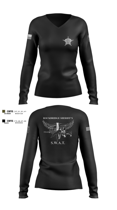 Rockbridge County SWAT 87901161 Women's Long Sleeve V-neck Shirt - 2 (2)