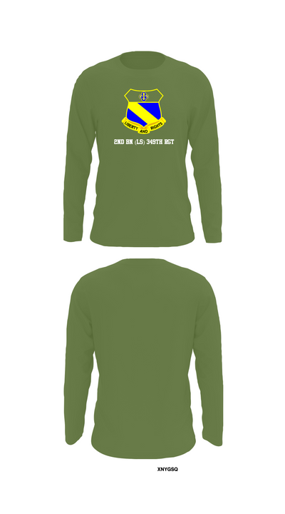2nd BN (LS) 349th RGT 90715195 Long Sleeve Performance Shirt 52