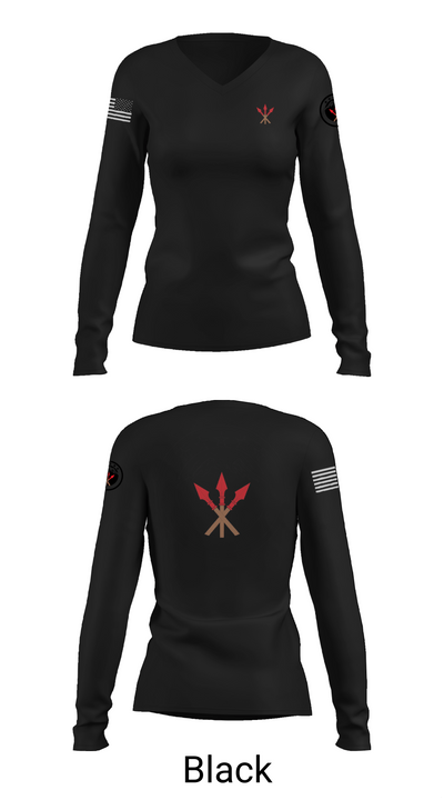 593rd esc 84588432 Women's Long Sleeve V-neck Shirt - 37