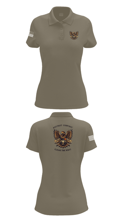 Foxtrot Company, 832nd OD BN 51500889 Women's Short Sleeve Performance Polo  - 75