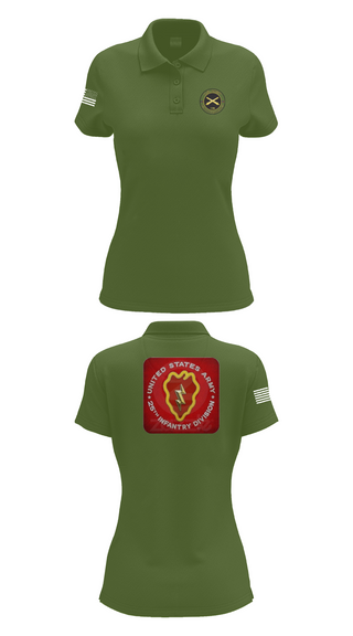 Womens Short Sleeve Performance Polo, 25th infantry division C-Btry 1/8 FA, , Teamtime, Team time, sublimation, custom sports apparel, team uniforms, spirit wear, spiritwear, sports uniforms, custom shirts, team store, custom team store, fundraiser sports, apparel fundraiser