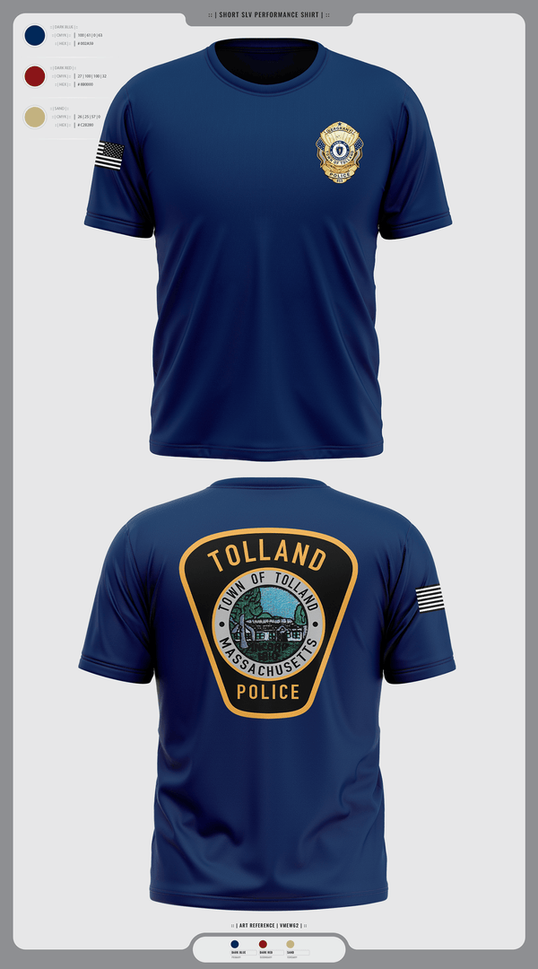 Short Sleeve Performance Shirt, Tolland Police Department, , Teamtime, Team time, sublimation, custom sports apparel, team uniforms, spirit wear, spiritwear, sports uniforms, custom shirts, team store, custom team store, fundraiser sports, apparel fundraiser
