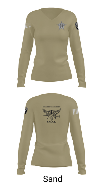 Rockbridge County SWAT 87901161 Women's Long Sleeve V-neck Shirt - 92