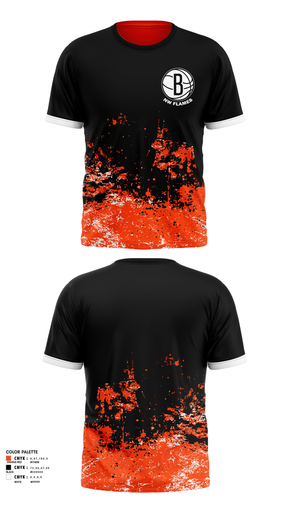 Short Sleeve Performance Shirt, NW FLAMES, Men's Basketball, Teamtime, Team time, sublimation, custom sports apparel, team uniforms, spirit wear, spiritwear, sports uniforms, custom shirts, team store, custom team store, fundraiser sports, apparel fundraiser