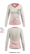 Blind Brook Volleyball 2073245 Women's Long Sleeve V-neck Shirt - 1