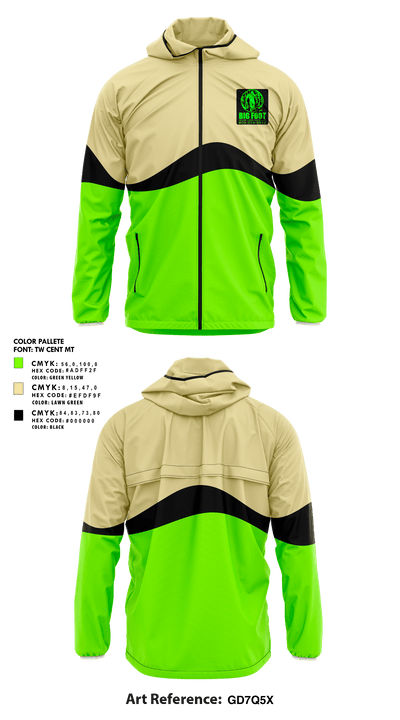Bigfoot Wines Lawn Care LLC 14313054 Windbreaker - 1