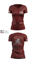 Bravo Company “Bulldogs” 31st Engineer Battalion 91447839 Women's Short Sleeve V-neck Shirt - 1