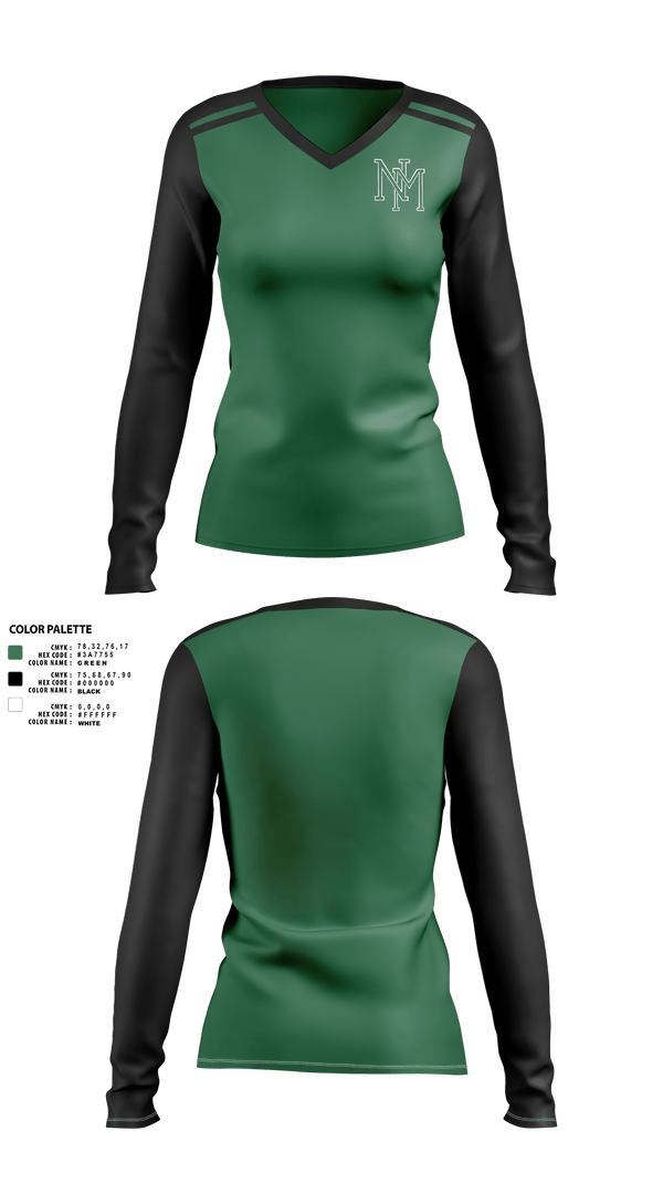 Womens Long Sleeve Vneck Shirt, New Milford High School Tennis, Tennis, Teamtime, Team time, sublimation, custom sports apparel, team uniforms, spirit wear, spiritwear, sports uniforms, custom shirts, team store, custom team store, fundraiser sports, apparel fundraiser
