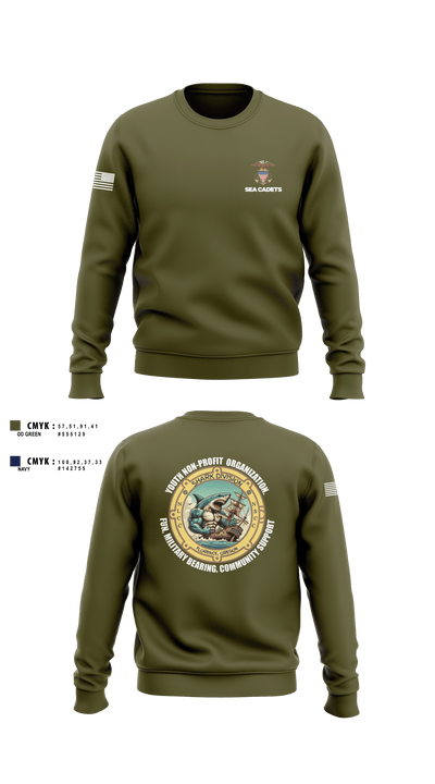 US Naval Sea Cadets Shark Division 57906218 Crew Neck Sweatshirt - 3