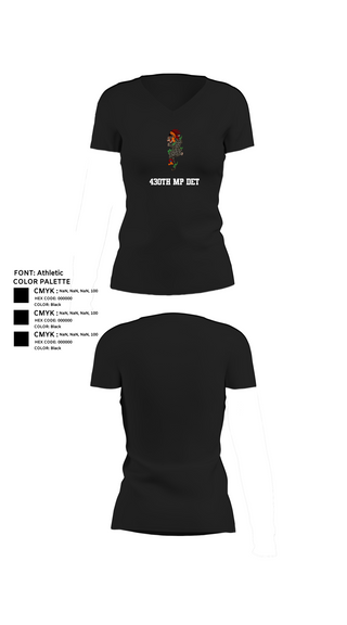 Womens Short Sleeve Vneck Shirt, 430th MP DET, , Teamtime, Team time, sublimation, custom sports apparel, team uniforms, spirit wear, spiritwear, sports uniforms, custom shirts, team store, custom team store, fundraiser sports, apparel fundraiser