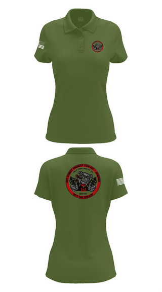 Womens Short Sleeve Performance Polo, 41st CEC-A, Army, Teamtime, Team time, sublimation, custom sports apparel, team uniforms, spirit wear, spiritwear, sports uniforms, custom shirts, team store, custom team store, fundraiser sports, apparel fundraiser