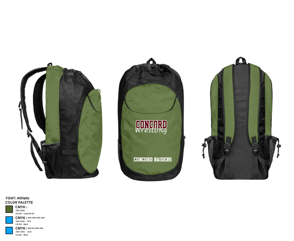 Gear Bag, Concord Raiders, Wrestling, Teamtime, Team time, sublimation, custom sports apparel, team uniforms, spirit wear, spiritwear, sports uniforms, custom shirts, team store, custom team store, fundraiser sports, apparel fundraiser