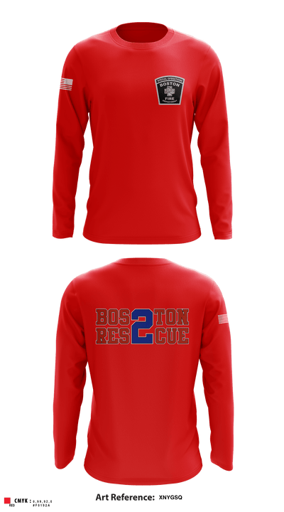 Boston Fire Department 36118843 Long Sleeve Performance Shirt 4