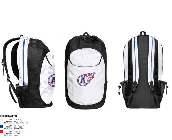 Gear Bag, Blue comets, Track & Field, Teamtime, Team time, sublimation, custom sports apparel, team uniforms, spirit wear, spiritwear, sports uniforms, custom shirts, team store, custom team store, fundraiser sports, apparel fundraiser
