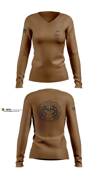 Womens Long Sleeve Vneck Shirt, D 4-323, , Teamtime, Team time, sublimation, custom sports apparel, team uniforms, spirit wear, spiritwear, sports uniforms, custom shirts, team store, custom team store, fundraiser sports, apparel fundraiser