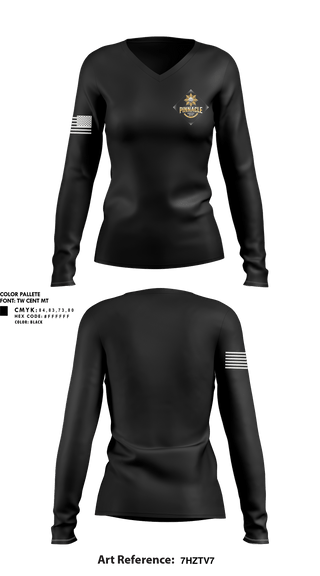 Womens Long Sleeve Vneck Shirt, Pinnacle Martial Arts, , Teamtime, Team time, sublimation, custom sports apparel, team uniforms, spirit wear, spiritwear, sports uniforms, custom shirts, team store, custom team store, fundraiser sports, apparel fundraiser
