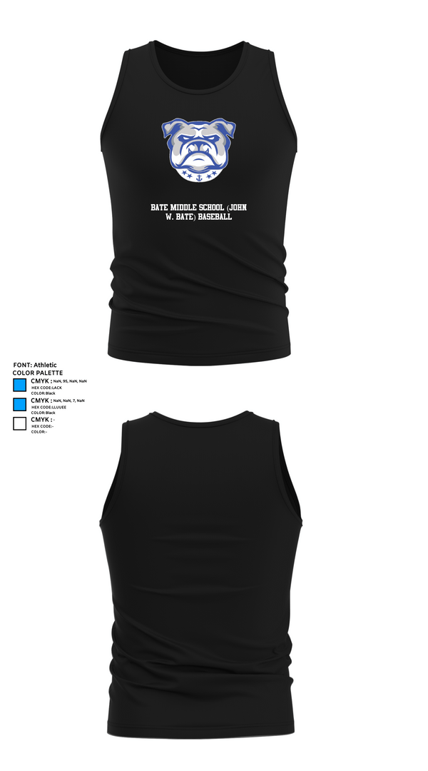 Tank Top, Bate Middle School (John W. Bate) Baseball, Baseball, Teamtime, Team time, sublimation, custom sports apparel, team uniforms, spirit wear, spiritwear, sports uniforms, custom shirts, team store, custom team store, fundraiser sports, apparel fundraiser