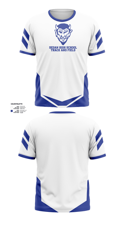 Sedan High School Track and Field 4095095 Short Sleeve Performance Shirt - 1