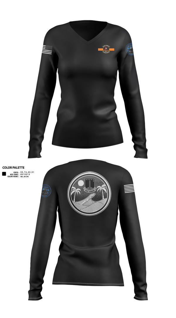 Womens Long Sleeve Vneck Shirt, SIGNAL, MDEB, 3MDTF, , Teamtime, Team time, sublimation, custom sports apparel, team uniforms, spirit wear, spiritwear, sports uniforms, custom shirts, team store, custom team store, fundraiser sports, apparel fundraiser