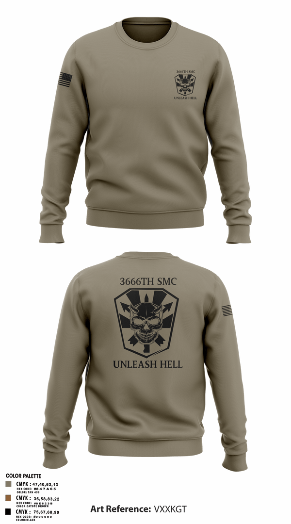Crew Neck Sweatshirt, 3666 Support Maintenance Company, , Teamtime, Team time, sublimation, custom sports apparel, team uniforms, spirit wear, spiritwear, sports uniforms, custom shirts, team store, custom team store, fundraiser sports, apparel fundraiser