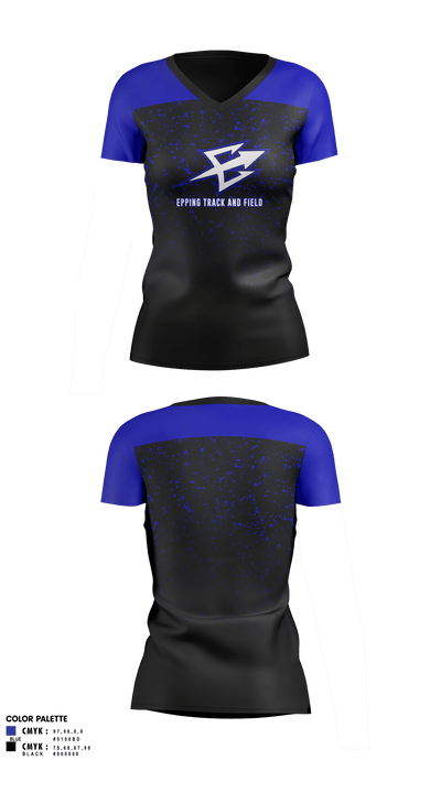 Epping Track and Field Women's Short Sleeve V-neck Shirt - 1