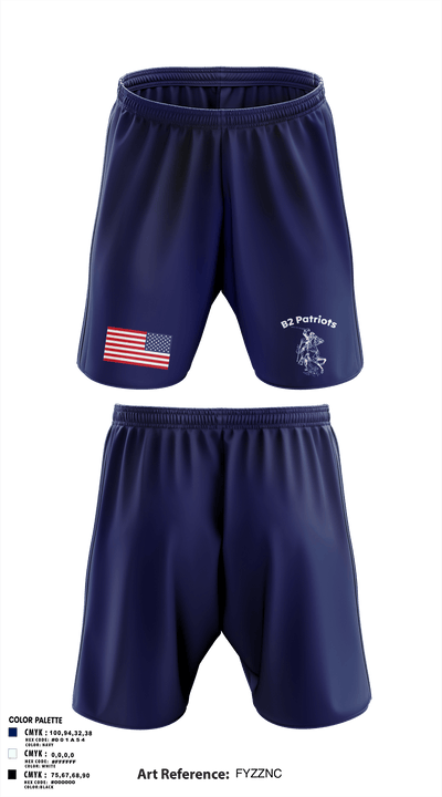 B2 Patriots barrel Athletic Shorts With Pockets - 1