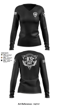 Guardians of the Night 82205307 Women's Long Sleeve V-neck Shirt - 107