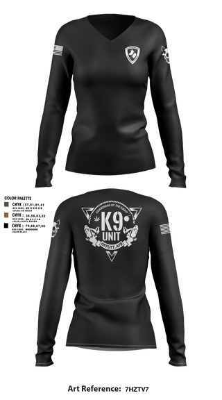 Womens Long Sleeve Vneck Shirt, Guardians of the Night, , Teamtime, Team time, sublimation, custom sports apparel, team uniforms, spirit wear, spiritwear, sports uniforms, custom shirts, team store, custom team store, fundraiser sports, apparel fundraiser
